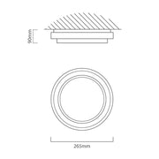 Suna Silver Tiered Flush Mount LED Ceiling Light In 3 Sizes - Lighting.co.za