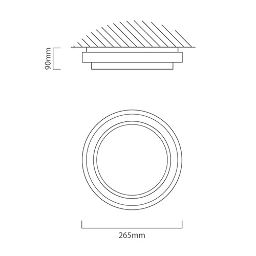 Suna Silver Tiered Flush Mount LED Ceiling Light In 3 Sizes - Lighting.co.za