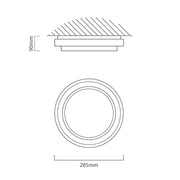 Suna Silver Tiered Flush Mount LED Ceiling Light In 3 Sizes - Lighting.co.za