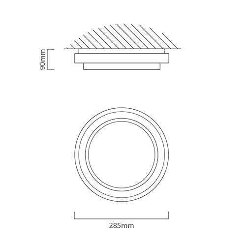 Suna Silver Tiered Flush Mount LED Ceiling Light In 3 Sizes - Lighting.co.za