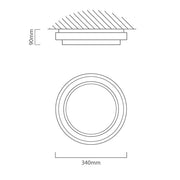 Suna Silver Tiered Flush Mount LED Ceiling Light In 3 Sizes - Lighting.co.za