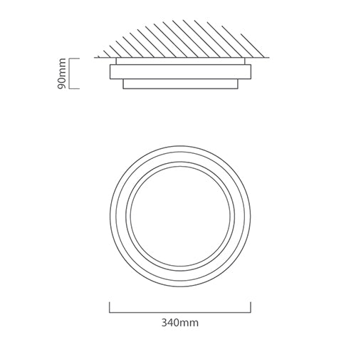 Suna Silver Tiered Flush Mount LED Ceiling Light In 3 Sizes - Lighting.co.za