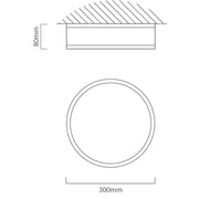 Palermo 24 Watt LED Chrome And White Bathroom Ceiling Light - Lighting.co.za