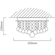 Almonte LED Chrome And Clear Glass Bathroom Ceiling Light - Lighting.co.za