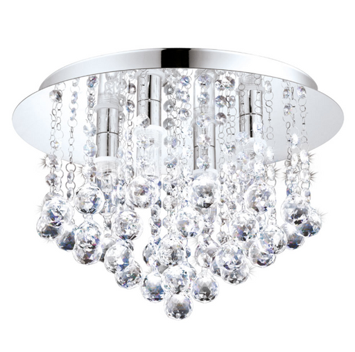 Almonte LED Chrome And Clear Glass Bathroom Ceiling Light - Lighting.co.za