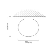 Haiku Textured Clear Acrylic and Chrome LED Ceiling Light - Lighting.co.za