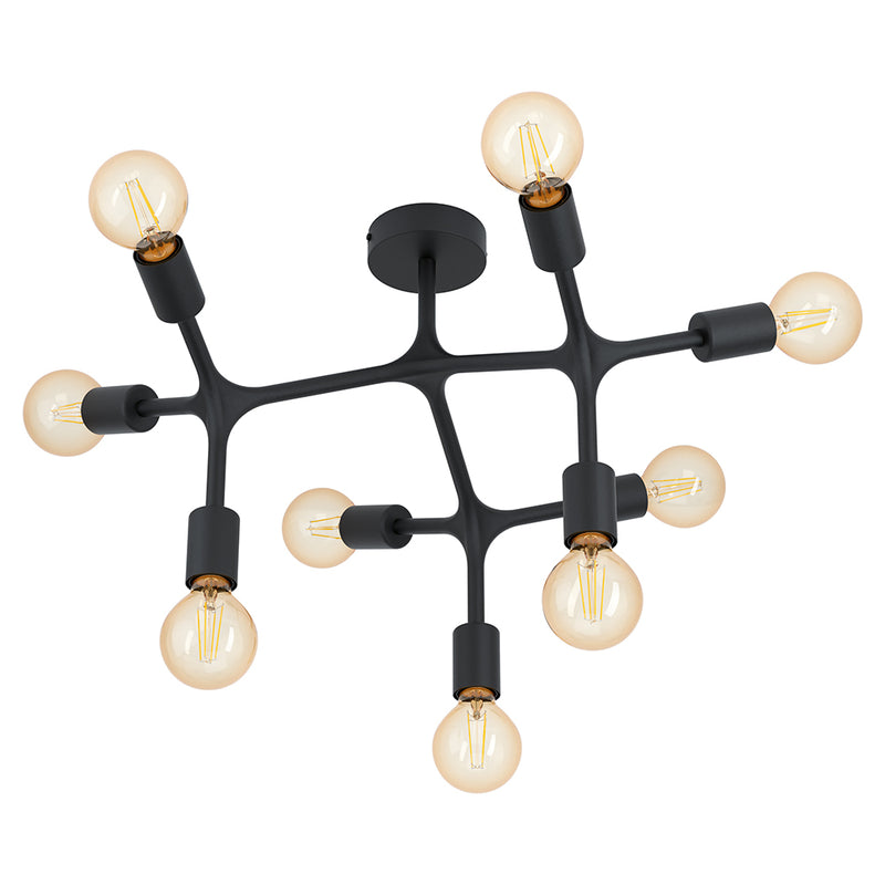 Bocadella 9 Or 12 Light Black Ceiling Light - Lighting.co.za