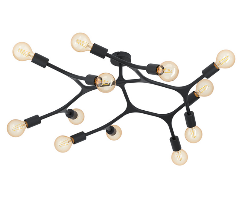 Bocadella 9 Or 12 Light Black Ceiling Light - Lighting.co.za