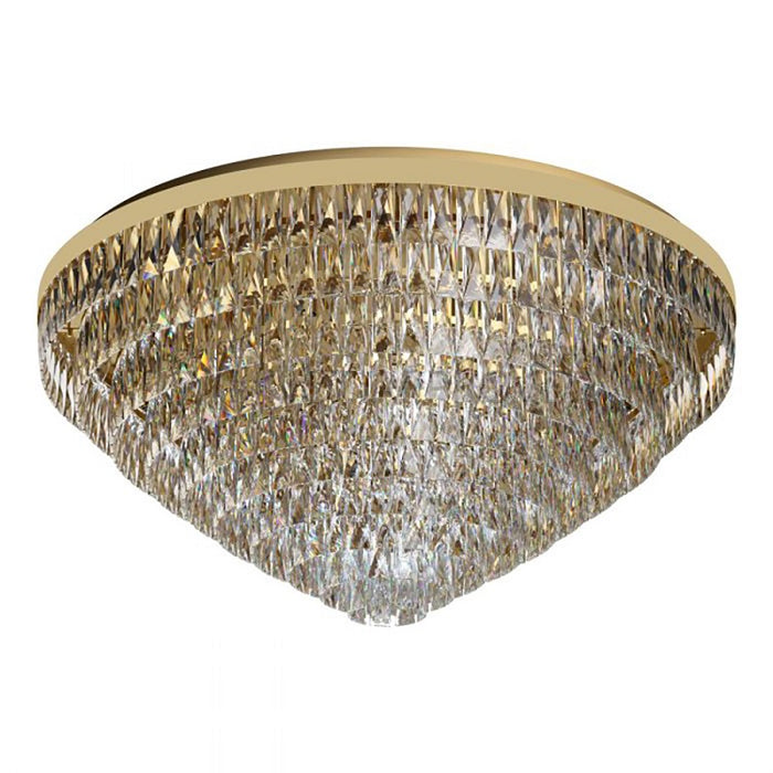 Valparaiso Gold and Clear Crystal Extra Large Ceiling Light - Lighting.co.za