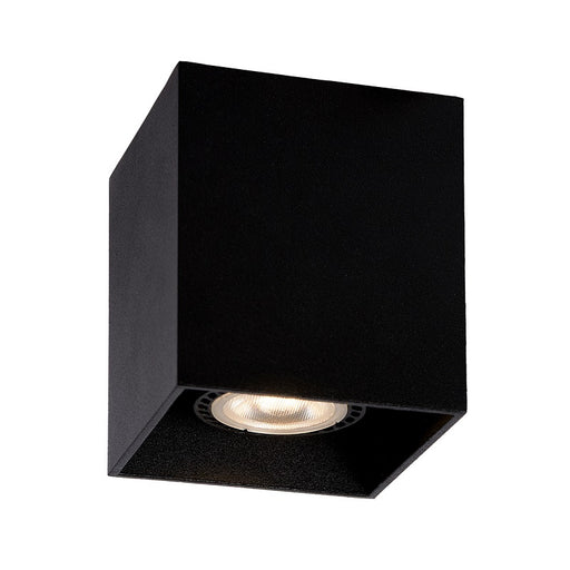 Zeta Square Black | White Mini Fixed Round GU10 Surface Mounted Down Light - Lighting.co.za