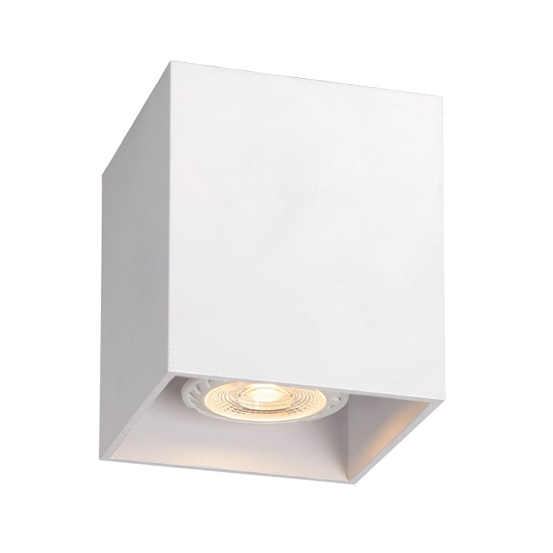 Zeta Square Black | White Mini Fixed Round GU10 Surface Mounted Down Light - Lighting.co.za