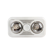 Hazel White Small 3 in 1 Bathroom Heater Ceiling Light - Lighting.co.za