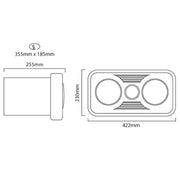 Hazel White Small 3 in 1 Bathroom Heater Ceiling Light - Lighting.co.za