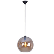 Alba Amber | Smoke | Copper | Chrome Glass Ball Pendant Light 2 Sizes - Lighting.co.za