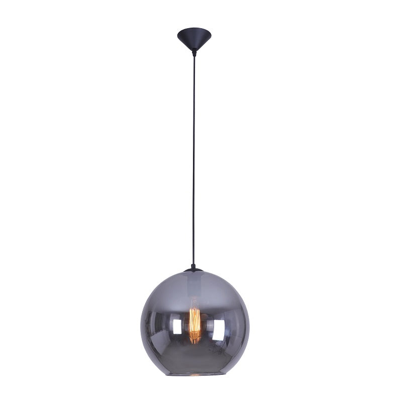 Alba Amber | Smoke | Copper | Chrome Glass Ball Pendant Light 2 Sizes - Lighting.co.za