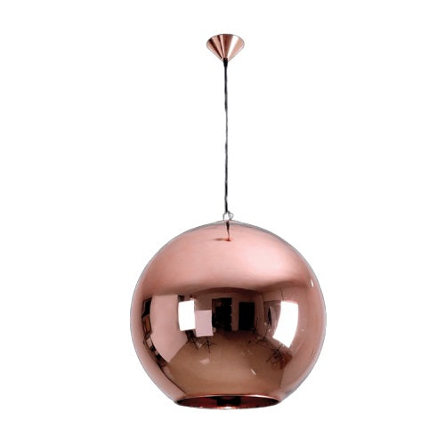 Alba Amber | Smoke | Copper | Chrome Glass Ball Pendant Light 2 Sizes - Lighting.co.za