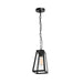 Grayson Black And Clear Glass Lantern Square Rustic Pendant Light 2 Sizes - Lighting.co.za