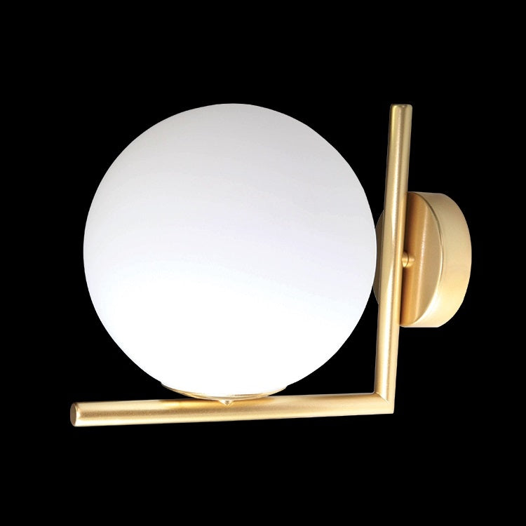 Hampton Gold Or Chrome And White Glass Wall Light 3 Options - Lighting.co.za