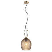 Cedar Clear | Amber | Smoke Textured Glass Pendant Light - Lighting.co.za