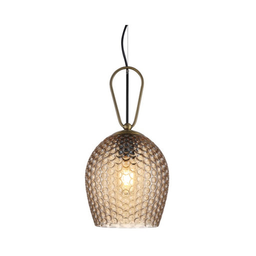 Cedar Clear | Amber | Smoke Textured Glass Pendant Light - Lighting.co.za