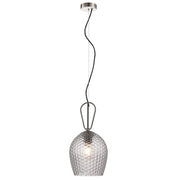 Cedar Clear | Amber | Smoke Textured Glass Pendant Light - Lighting.co.za
