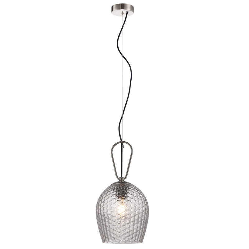Cedar Clear | Amber | Smoke Textured Glass Pendant Light - Lighting.co.za