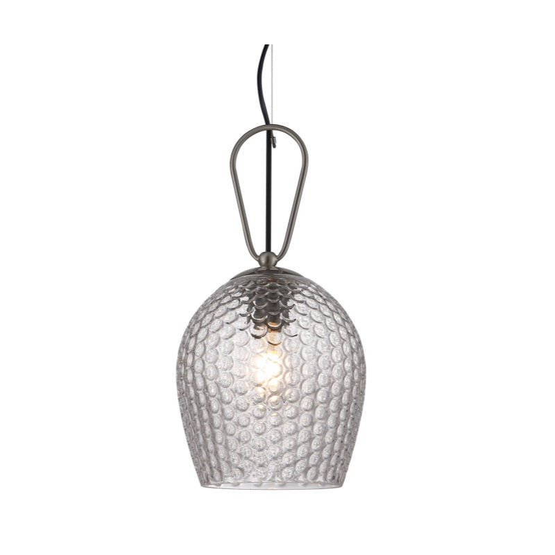 Cedar Clear | Amber | Smoke Textured Glass Pendant Light - Lighting.co.za