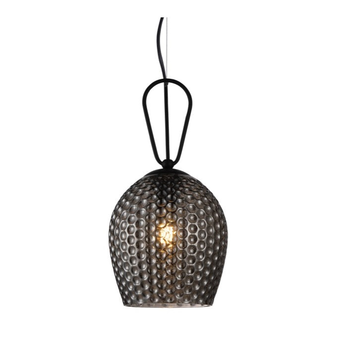 Cedar Clear | Amber | Smoke Textured Glass Pendant Light - Lighting.co.za