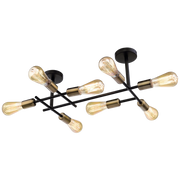 Grid 8 Light Black And Chrome | Brass Ceiling Light - Lighting.co.za
