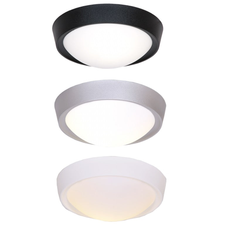 Brim Black | White | Silver Round Indoor Ceiling Light - Lighting.co.za