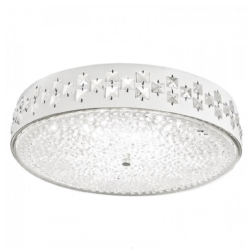 Ultra White and Clear Crystal Glass LED Ceiling Light - Lighting.co.za
