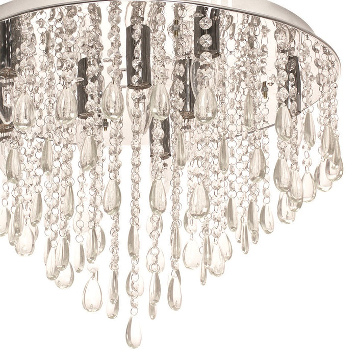 Alison Chrome and Clear Acrylic Crystal Fixed Ceiling Light - Lighting.co.za