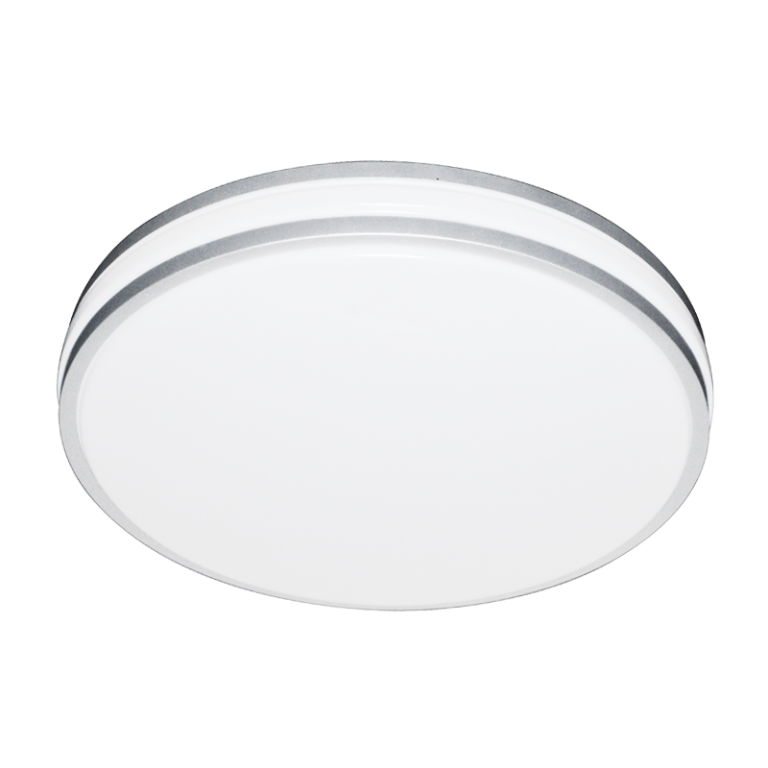 Glo LED White And Silver Bathroom Ceiling Light 2 Sizes - Lighting.co.za