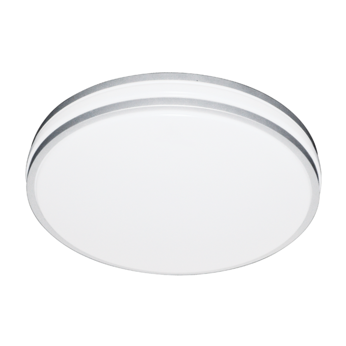 Glo LED White And Silver Bathroom Ceiling Light 2 Sizes - Lighting.co.za