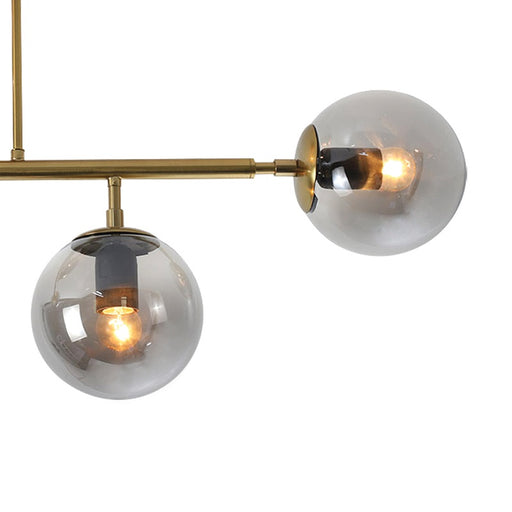 Sphere And Stem Brass And Smoke Glass 4L|8L Ceiling Light - Lighting.co.za