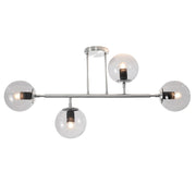 Sphere And Stem Chrome And Clear Glass 4L|8L Ceiling Light - Lighting.co.za