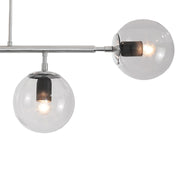 Sphere And Stem Chrome And Clear Glass 4L|8L Ceiling Light - Lighting.co.za