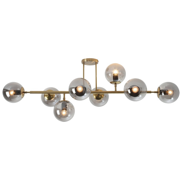 Sphere And Stem Brass And Smoke Glass 4L|8L Ceiling Light - Lighting.co.za