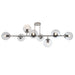 Sphere And Stem Chrome And Clear Glass 4L|8L Ceiling Light - Lighting.co.za