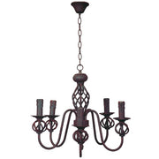 Rustic Wrought Iron 5 | 8 Light Chandelier - Lighting.co.za