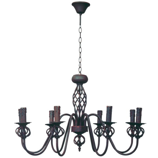 Rustic Wrought Iron 5 | 8 Light Chandelier - Lighting.co.za