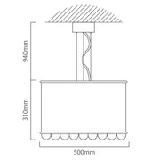 Inside Out Chrome and Crystal Glass Chandelier - Lighting.co.za