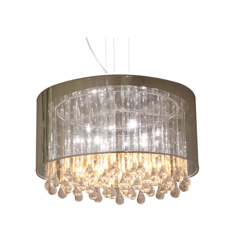 Inside Out Chrome and Crystal Glass Chandelier - Lighting.co.za