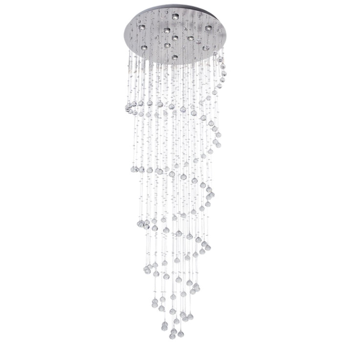 Camino Drop Chrome and Clear 10 Light Crystal Chandelier - Lighting.co.za