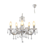 Odile 5 Light Clear Acrylic Chandelier - Lighting.co.za
