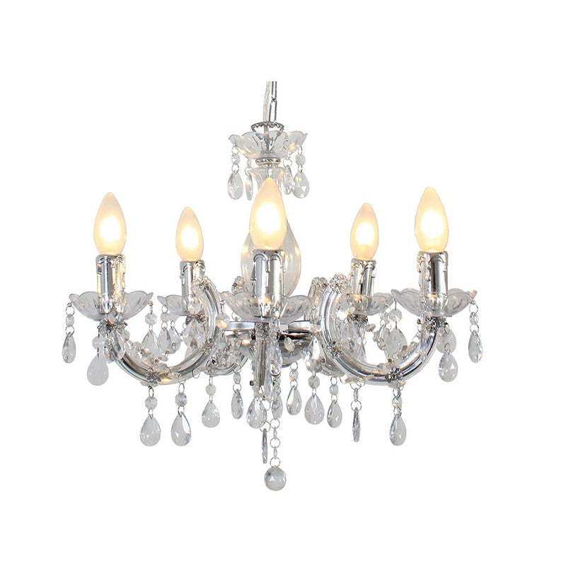 Odile 5 Light Clear Acrylic Chandelier - Lighting.co.za