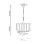 Otis Clear Acrylic And Chrome 3 | 5 Light Chandelier - Lighting.co.za