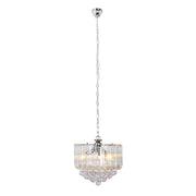 Otis Clear Acrylic And Chrome 3 | 5 Light Chandelier - Lighting.co.za