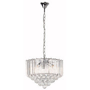 Otis Clear Acrylic And Chrome 3 | 5 Light Chandelier - Lighting.co.za