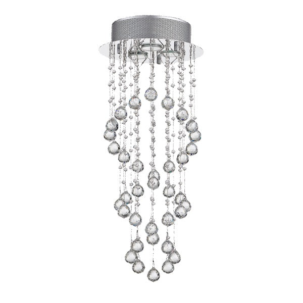 Annemie Drop Chrome and Clear 3 Light Crystal Chandelier - Lighting.co.za